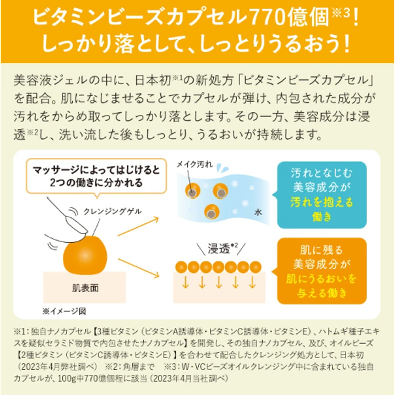 ホワイピュアW・VCビーズオイルクレンジング×2個