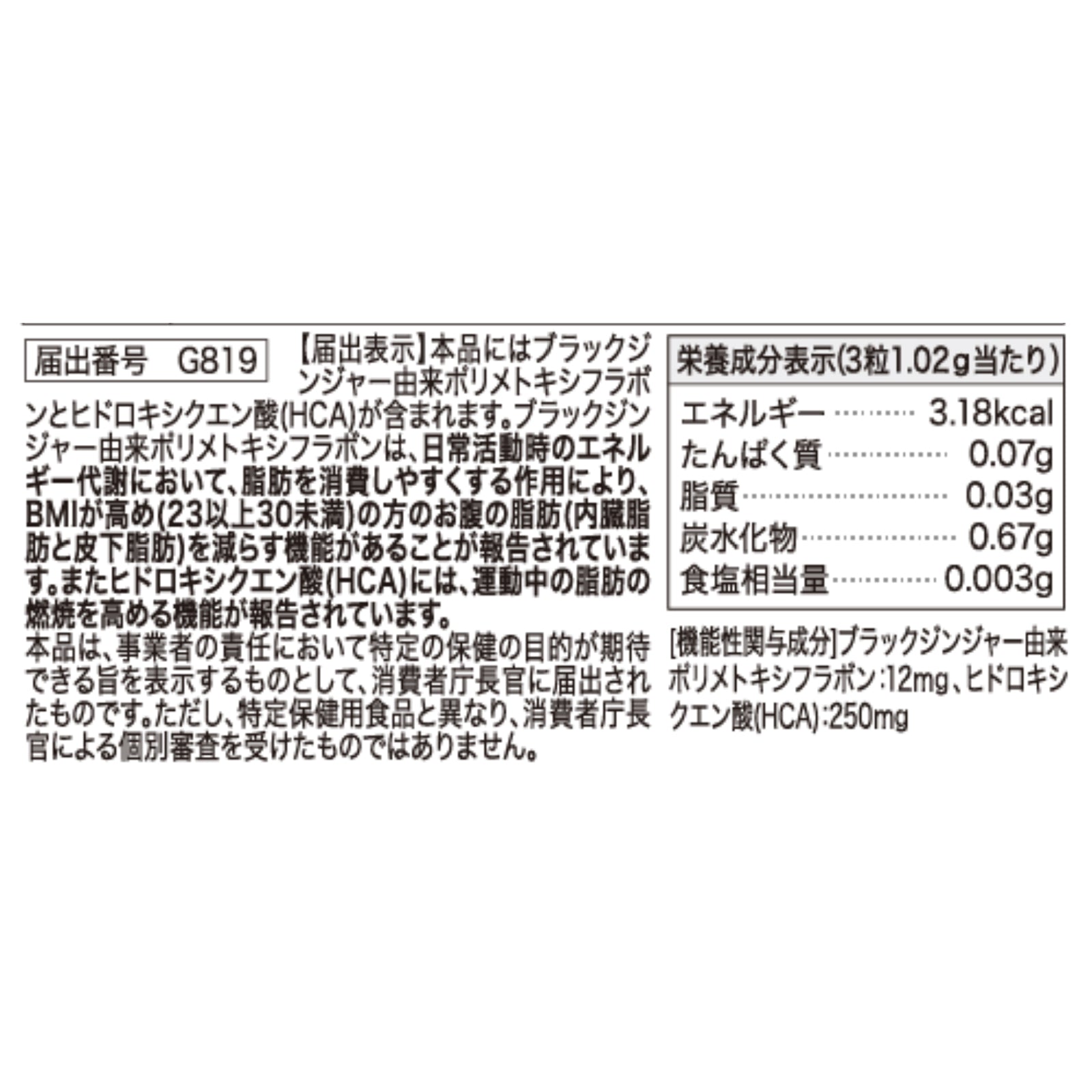 機能性表示食品 バニボ